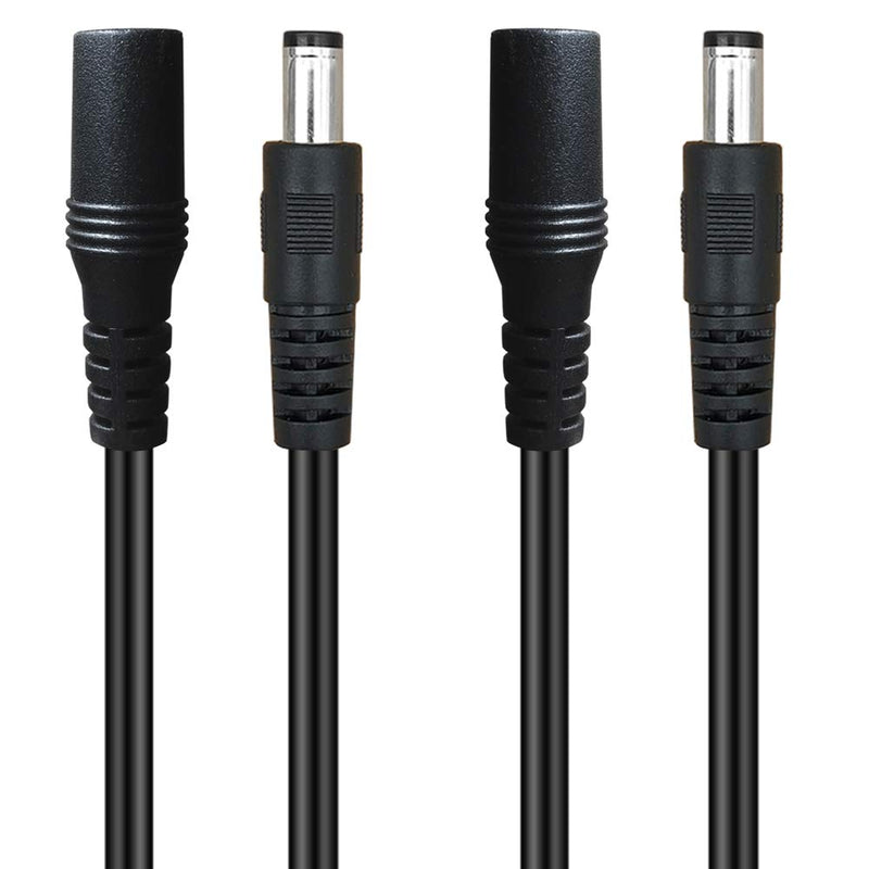 SIOCENã€2-Packã€‘3ft DC Extension Cable 5.5mm x 2.1mm Male to Female Power Cord for CCTV Security Surveillance Indoor IP Camera Dvr Standalone LED Strip,Car,12v DC Power Supply Plug Adapter
