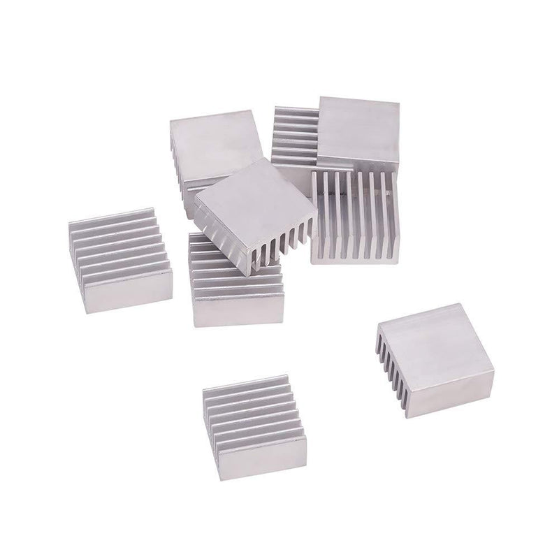 Othmro 10pcs Silver Aluminum Heatsink Cooling Fin Cooler Circuit Board for Led Semiconductor Integrated Circuit Device20 x10cm(WH)