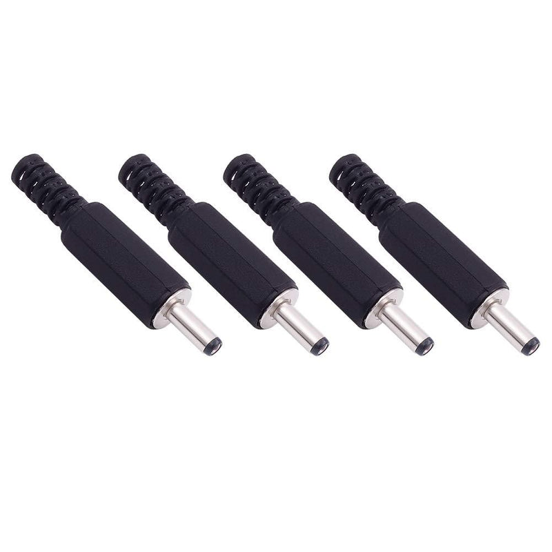 Fancasee (4 Pack) Replacement 3.5mm x 1.35mm DC Power Male Plug Solder Type Power Supply Jack Connector Adapter for Power Cable Repair