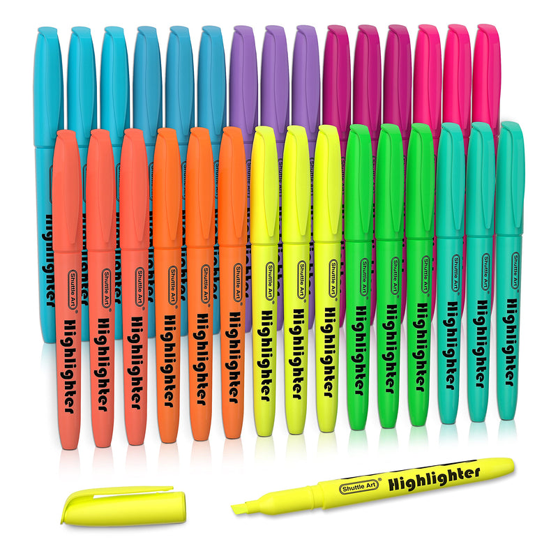 Highlighters, Shuttle Art 30 Pack Highlighters Assorted Colors, 10 Colors Chisel Tip Dry-Quickly Non-Toxic Highlighter Markers for Adults Kids Highlighting in Home School Office