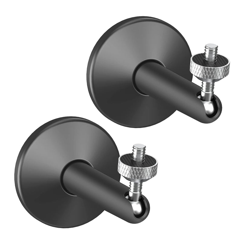 Oculus Rift Sensor Mount, KIWI design Adjustable Aluminium Alloy Ceiling/Wall Mount for Oculus Sensor, Valve Index/Vive Base Station, Arlo and Other Camera Models with 1/4 Inch Thread (2 Pack, Black) 2 Black
