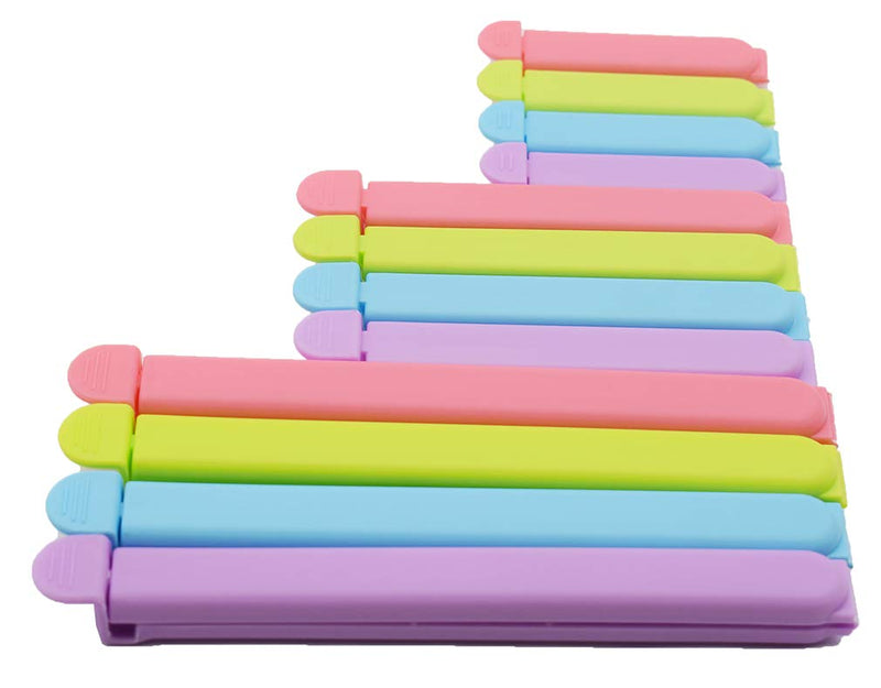 Tmflove 12 PCS Sealing Clips for Food and Snack Bag(2.75 in, 4.33 in, 6.29 in) Multicolor 1