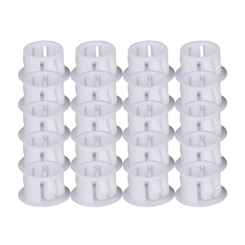 Fielect 50pcs Hole Plugs 12.7mm x 10.3mm White Nylon Round Snap Panel Locking Hole Plugs Cover Cable Snap Bushing SKT-13