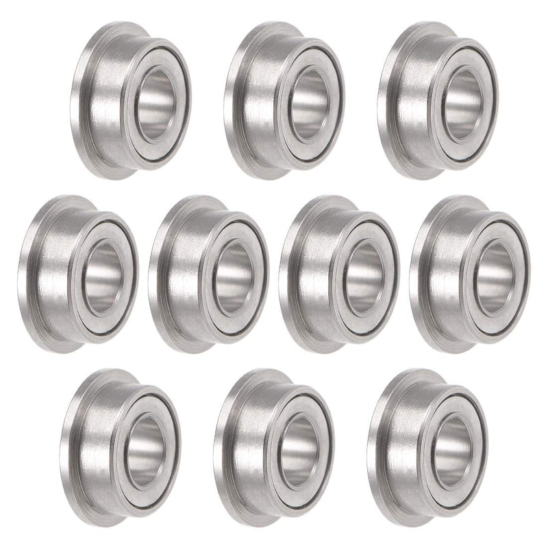 uxcell MF63ZZ Flange Ball Bearing 3x6x2.5mm Full Complement Bearings 10pcs
