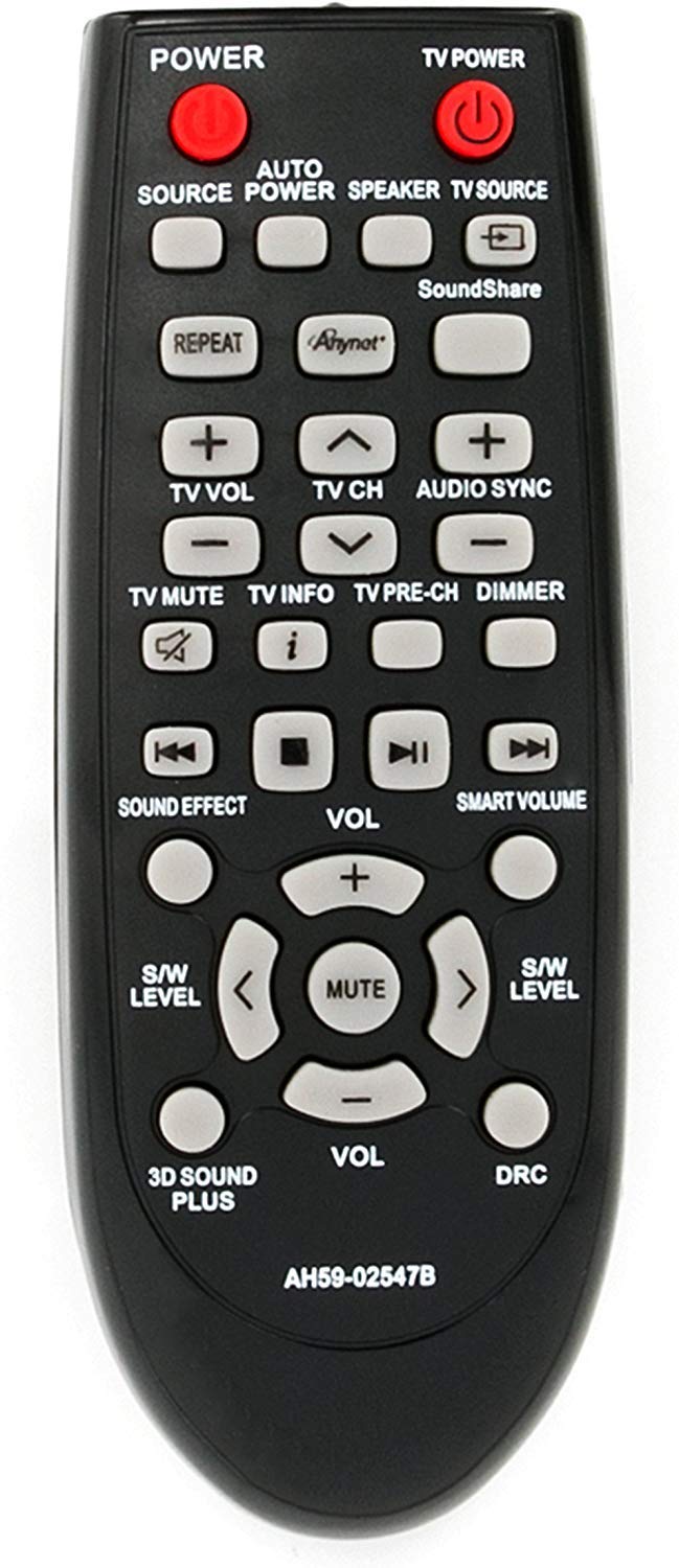 AH59-02547B Remote Control Replaced for Samsung Sound Bar HW-F450 HW-F450ZA HW-FM45 HW-FM45C PS-WF450 HWF450 HWF450ZA HWFM45 HWFM45C PSWF450 AH6802644D00 HW-F450/ZA AH68-02644D-00