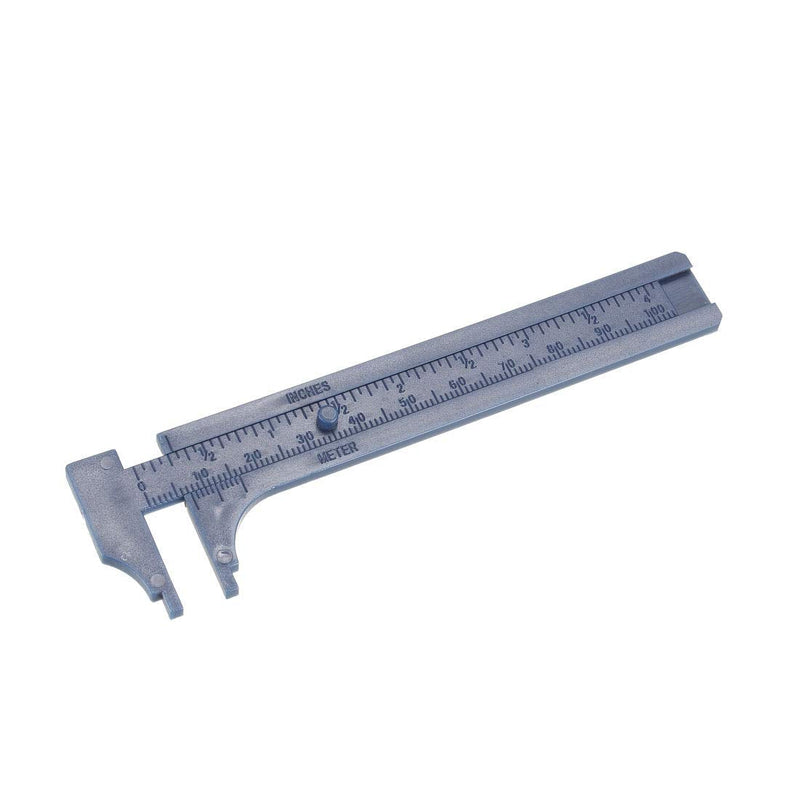 uxcell Vernier Caliper 10cm 4 Inch Metric Mini Double Scale Plastic Ruler Measuring Tool