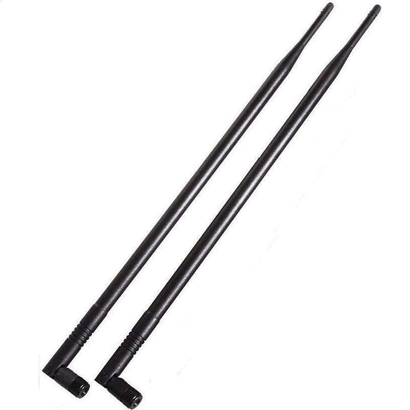 1.3ft 2X 10dBi WiFi Bluetooth Antenna Dual Band Omni Directional Antenna 2.4Ghz/5Ghz with RP-SMA Male Connector Compact with Wireless Wi-Fi Router Network Devices PC Camera