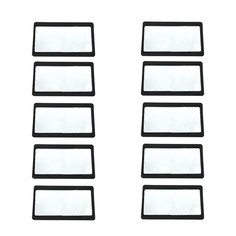 Othmro 10Pcs 3X PVC Page Magnifier 72×41mm/2.83"×1.61" Black Square Magnifying Glass Low Vision Aids Tool for Reading Small Prints 72mmx41mm Black 10 Pcs