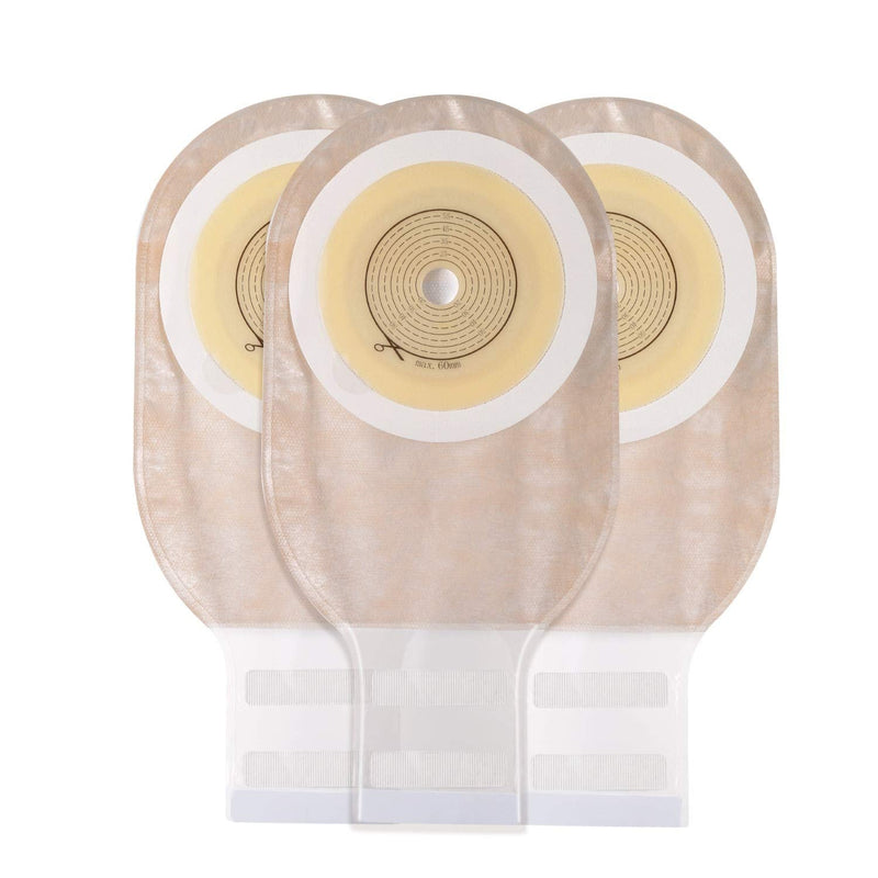KONWEDA 20 PCS Colostomy Bags, Ostomy Supplies,One Piece Drainable Ostomy Pouch for Ileostomy Stoma Care, Cut-to-Fit