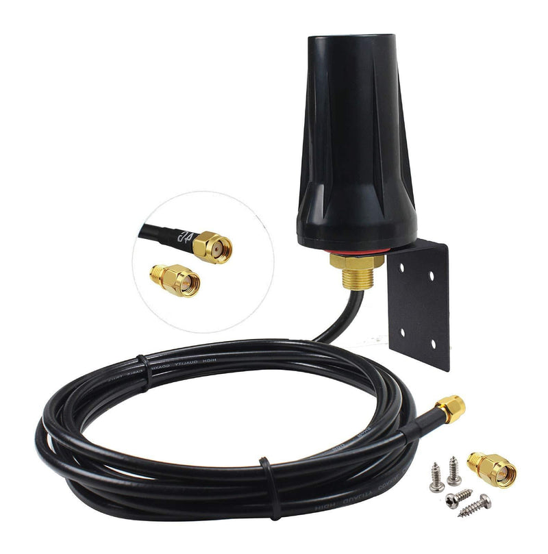 5dBi RP-SMA/SMA Male 3G 4G LTE Outdoor Fixed Bracket Wall Mount Waterproof Antenna Compatible with SPYPOINT Link Micro Link S Link Dark Hunting Camera 4G LTE Mobile Cell Phone Router