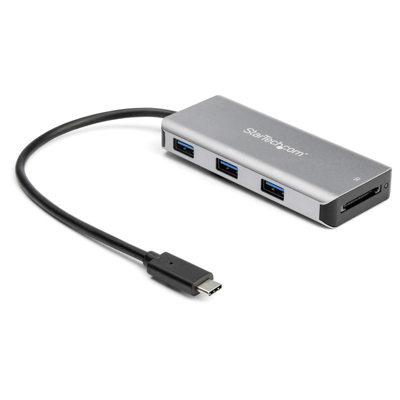 StarTech.com 3 Port 10Gbps USB C Hub with SD Card Reader - 3x USB-A & 1x SD Slot - Portable USB 3.1/3.2 Gen 2 Type C Adapter Hub - Laptop Hub - USB Bus Powered - Thunderbolt 3 Compatible (HB31C3ASDMB) 1.5" x 5.7" x 8.1"