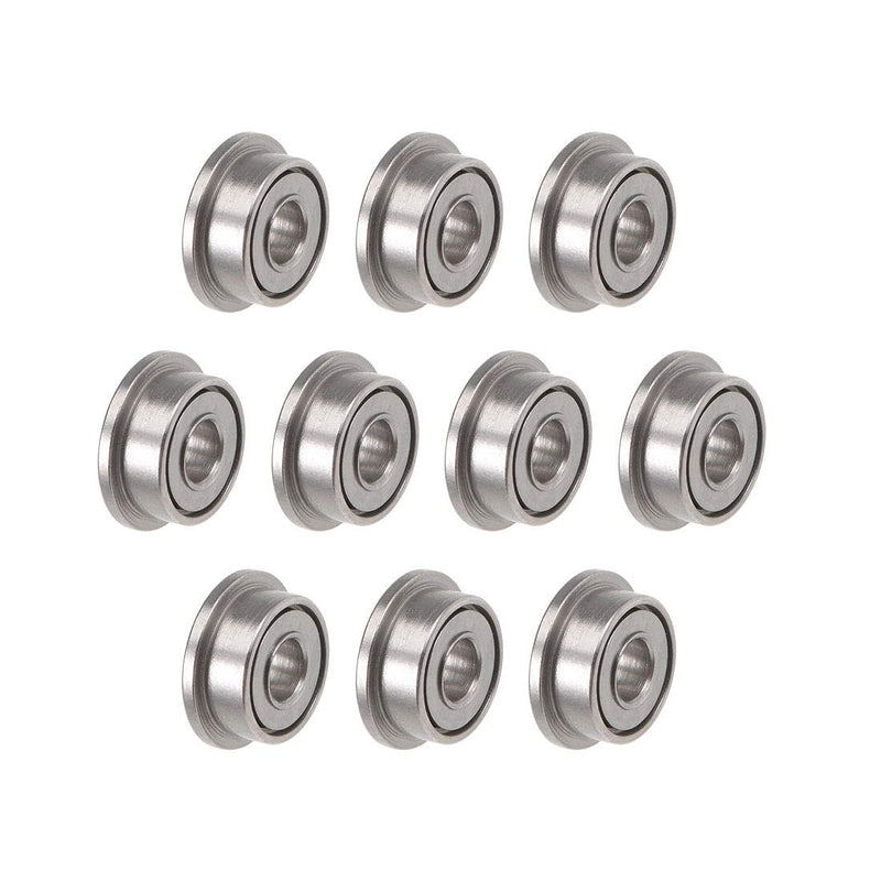 uxcell F682ZZ Flanged Ball Bearing 2x5x2.3mm Shielded Chrome Steel Bearings 10pcs