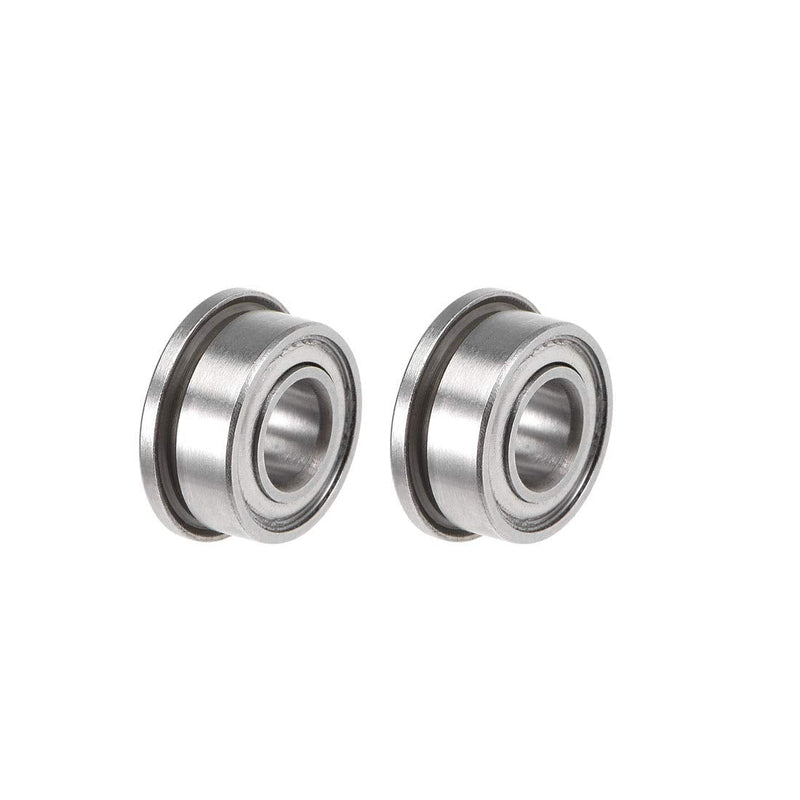 uxcell F685ZZ Flanged Ball Bearing 5x11x5mm Shielded Chrome Steel Bearings 2pcs