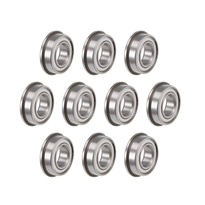 uxcell F688ZZ Flanged Ball Bearing 8x16x5mm Shielded Chrome Steel Bearings 10pcs