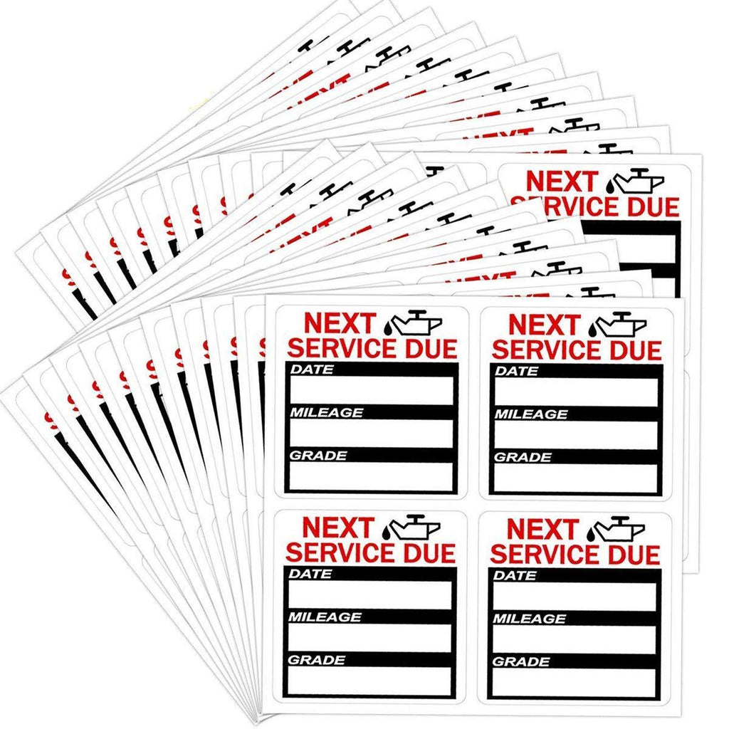 Remarkable Oil Change Stickers,2"x2" Premium Quality Oil Service Reminder Stickers(100 Stickers)