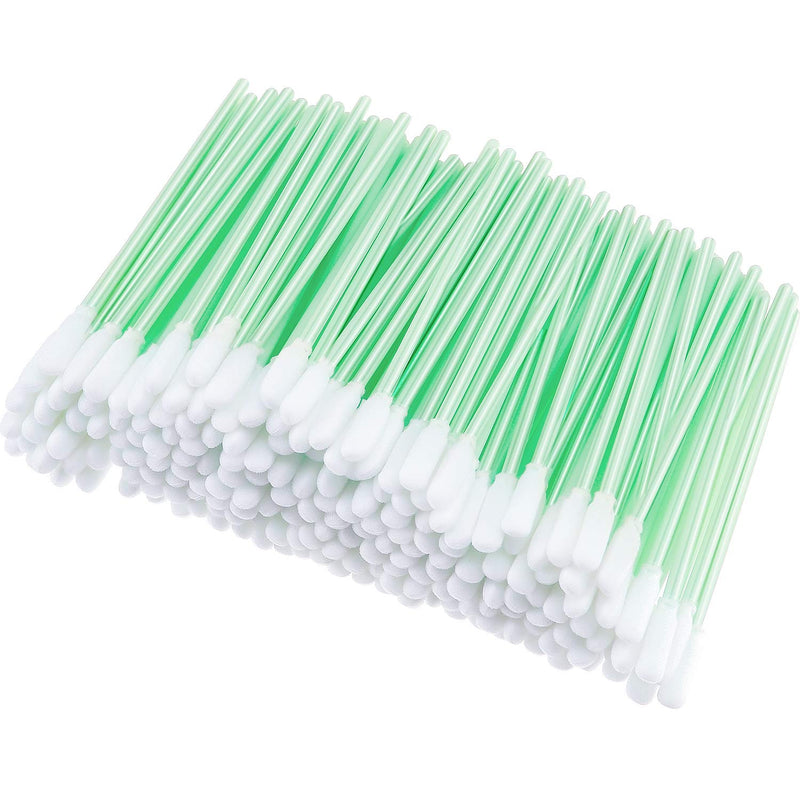 200 Pieces Foam Swab Cleaning Swab Foam Tips Sponge Stick for Inkjet Printer Print Head Camera Optical Lens Optical Equipment (Green, 9.3 cm) Green