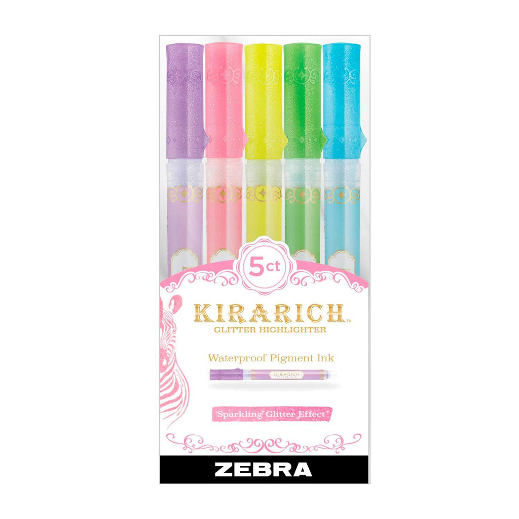 Zebra Pen 1 Zebra KIRARICH Set 5/PKG, Assorted Highlighters