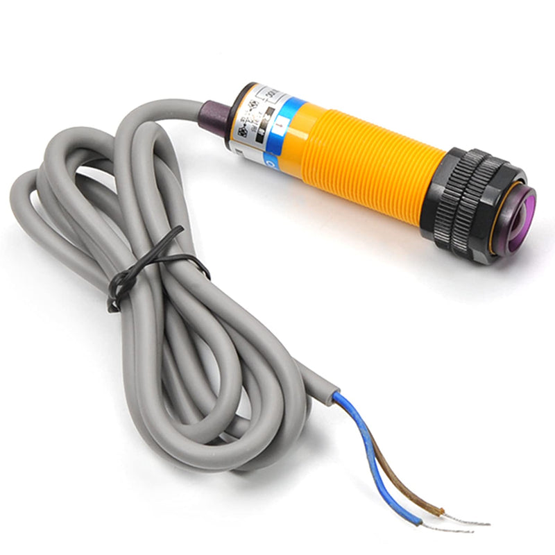 Fielect Photoelectric Sensors Through-Beam Detection Photoelectric Sensor Switch 200MA Detection Distance 5M 3/2 Wires E3F-5L+E3F-5DN1 2pcs Models : E3F-5L+E3F-5DN1