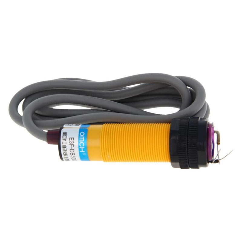 Fielect Photoelectric Sensors Diffuse Reflection Photoelectric Sensor Switch 300MA Detection Distance 30cm 3 Wires E3F-DS30C4 1pcs Models : E3F-DS30C4