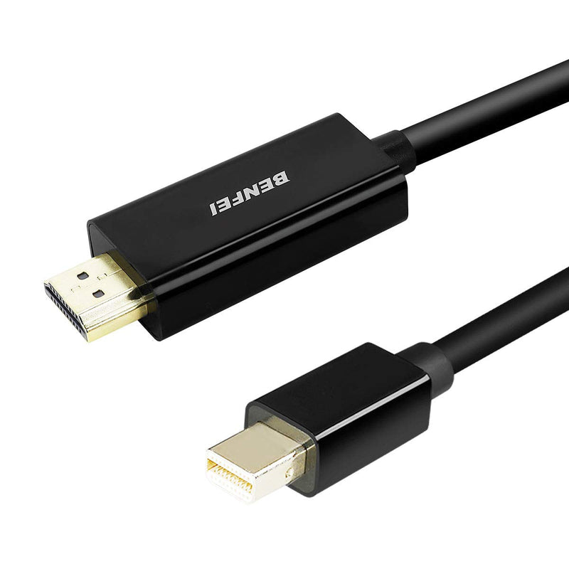 Mini DisplayPort to HDMI Cable, Benfei Mini DP to HDMI 3 Feet Cable (Thunderbolt Compatible) with MacBook Air/Pro, Surface Pro/Dock, Monitor, Projector Black 1