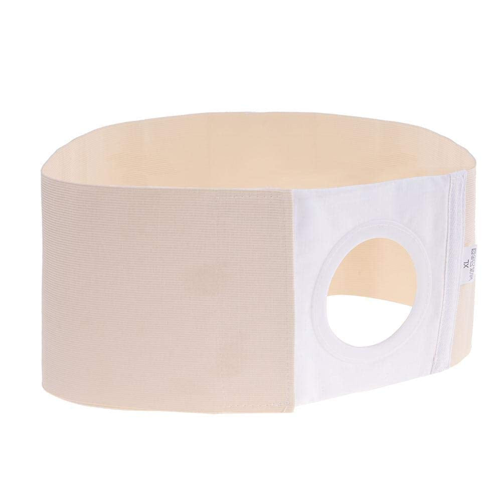 3 Sizes Ostomy Belt, Unisex Ostomy Hernia Support Belt Abdominal Binder Brace Ostomy Hernia Belt Stoma Support Wraps for Prevent Parastomal Hernia Stoma Opening(L) L