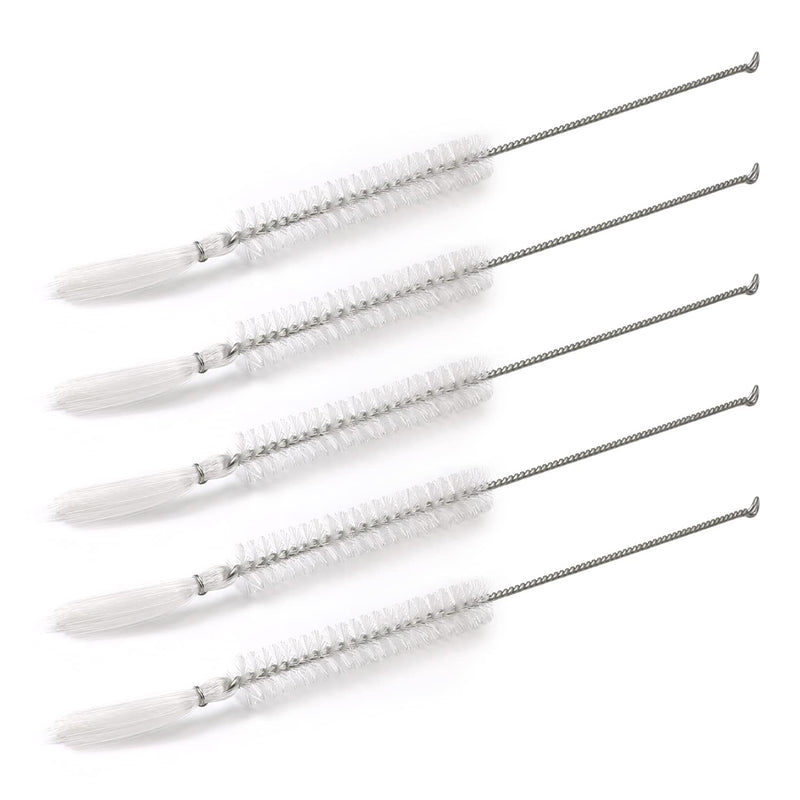Utoolmart 15mm Dia Twist Handle Nylon Test Tube Brush Bottle Cleaning Brush Cleaner Industrial Brush Straw Cleaning Brush Manual Wire Brush 5Pcs