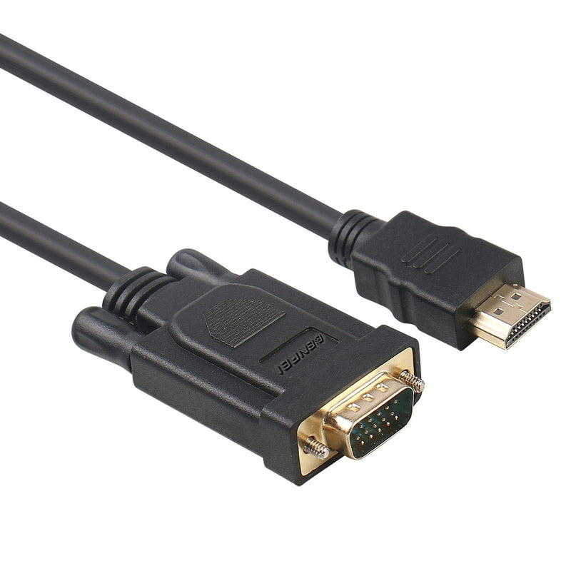 HDMI to VGA, Benfei Gold-Plated HDMI to VGA 3 Feet Cable (Male to Male) Compatible for Computer, Desktop, Laptop, PC, Monitor, Projector, HDTV, Raspberry Pi, Roku, Xbox and More 1 PACK