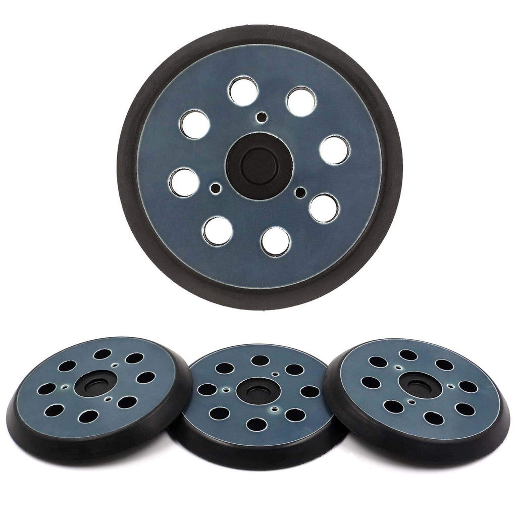 AxPower 4 Packs 5 inch 8 Hole Replacement Sander Pads 5" Hook and Loop Sanding Backing Plates for Makita 743081-8 743051-7, DeWalt 151281-08 DW4388, Porter Cable, Hitachi 324-209