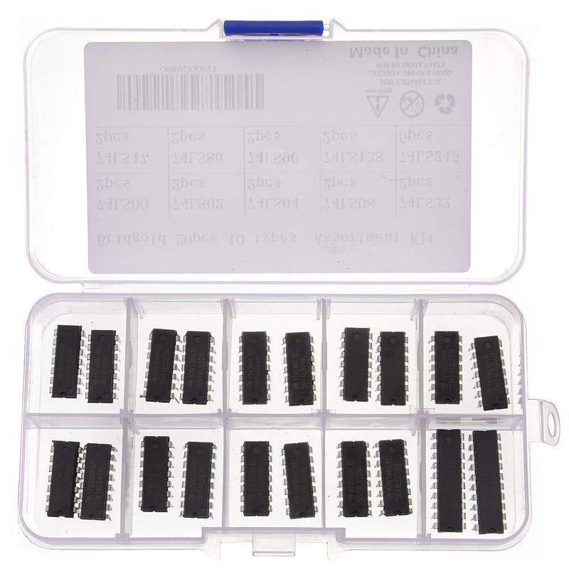 Bridgold 20pcs 10 Types 74LSxx Series Low-Power Schottky Logic ICï¼ŒDigital Integrated chipï¼ŒIncluding:74LS00 74LS02 74LS04 74LS08 74LS32 74LS47 74LS86 74LS90 74LS138 74LS245 Each 2 pcs.
