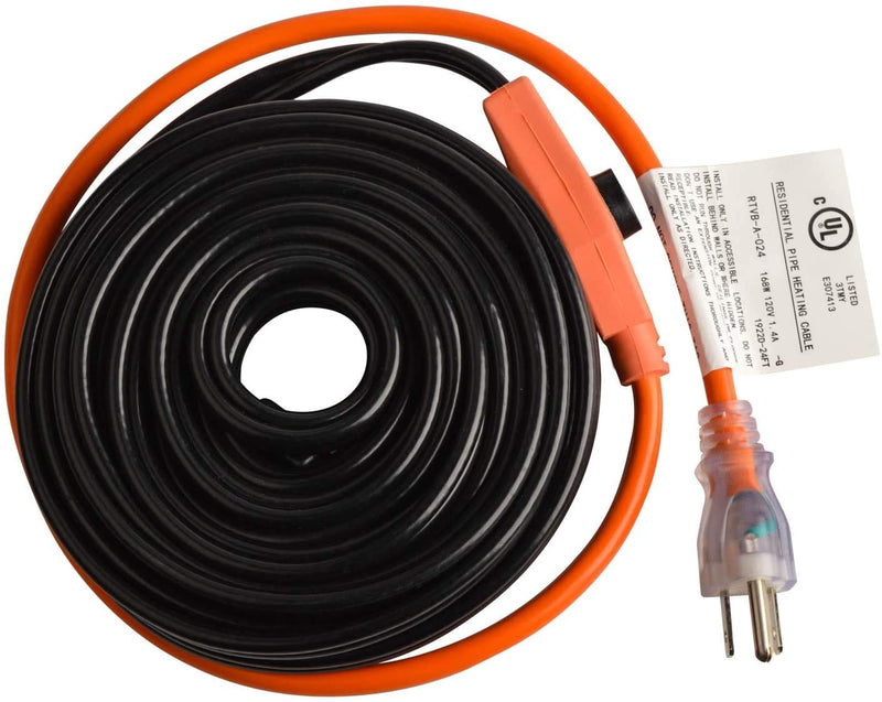 HYDRO MASTER Water Pipe Heating Cable, Antifreeze Cable with Thermostat, 6 Feet, 42 W 6-feet