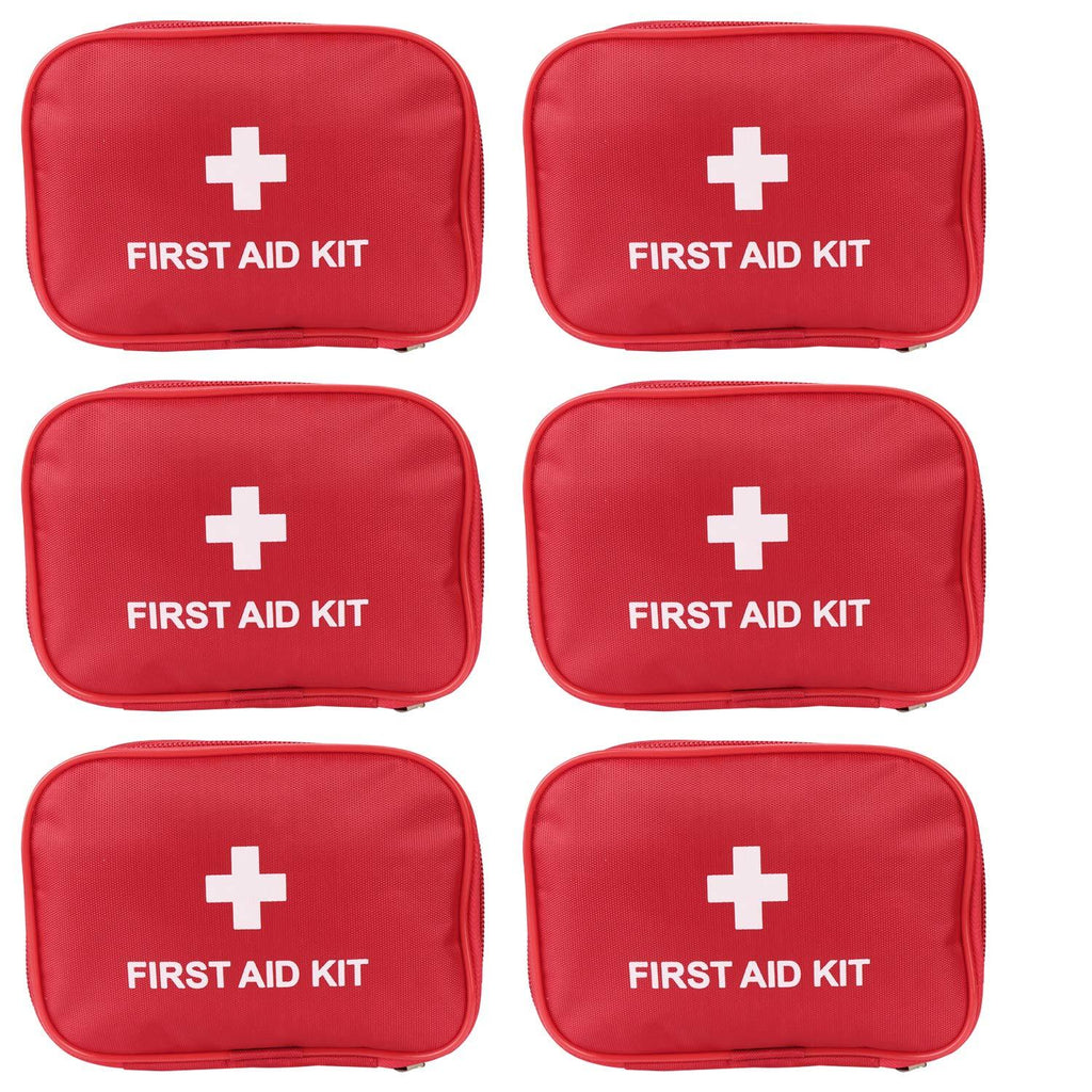 6 Pack Empty First Aid Kit Bag, Lightweight Empty First Aid Bag for Emergency at Home, Office, Car, Outdoors, Boat, Camping, Hiking(Bag Only) 6 Pack 6.3"x4.7"x1.8"