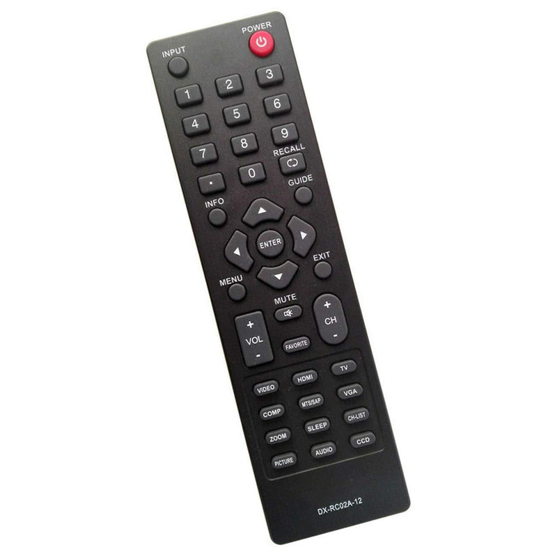 New DX-RC02A-12 Replace Remote Control DXRC02A12 fit for Dynex 32" 40" LCD LED TV DX-46L260A12 DX-40L130A11 DX-32L220A12 DX-42E250A12 DX-55L150A11 DX-26L100A13 DX-22L150A11 DX-19L200A12 DX-24L200A12