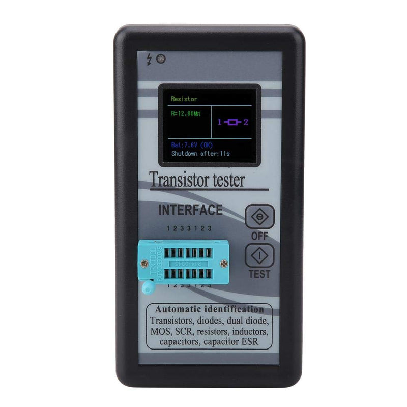 Transistor Tester, M328 Multi-Functional LCD Display Digital Transistor Tester 0.5Ω - 50MΩ Used to Test triodes, Field Effect Transistors (FET), Diodes, Resistors