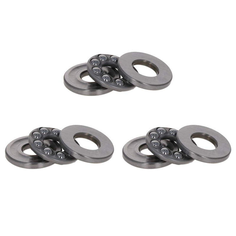 Othmro 51200 10mmx26mmx11mm Thrust Ball Bearing High Temperature Bearing Steel Single Row Rolling 3pcs