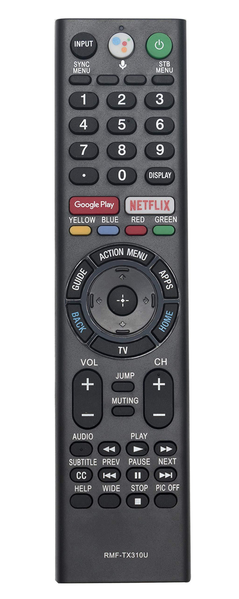 RMF-TX310U Replaced Voice Remote Control Compatible with Sony TV 4K Ultra HDR Smart TV XBR-65X900F XBR-75X900F XBR-85X900F XBR-65Z9F XBR-75Z9F XBR-55X900F XBR-49X900F XBR-55X800G XBR-75X800G