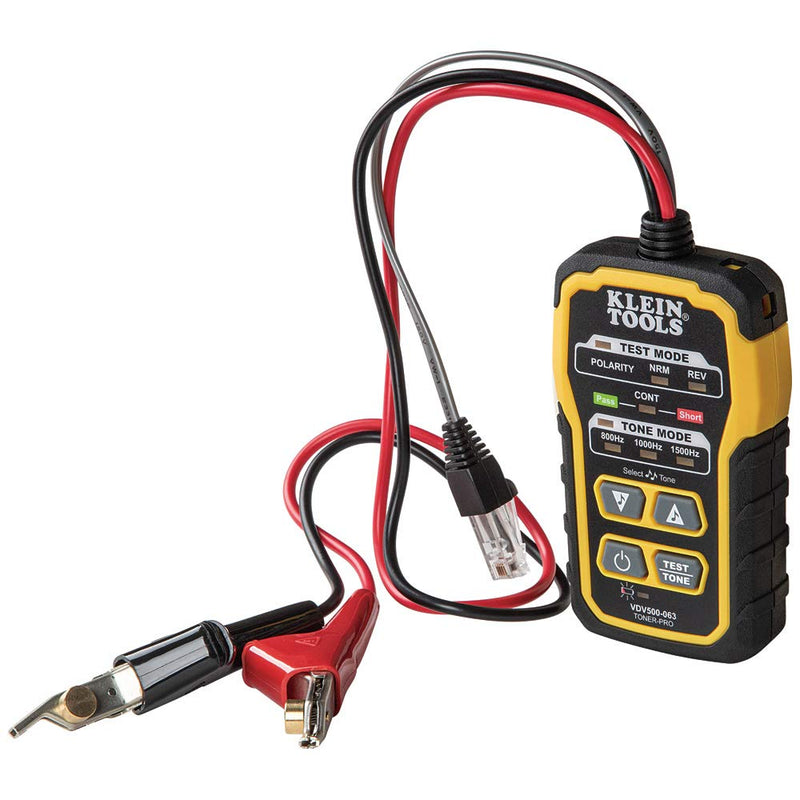 Klein Tools VDV500-063 Wire Tracer Tone Generator, Toner-Pro, Phone (RJ11 and RJ12), Data (RJ45) Coax and Other Non-Energized Wire Tracer Bag