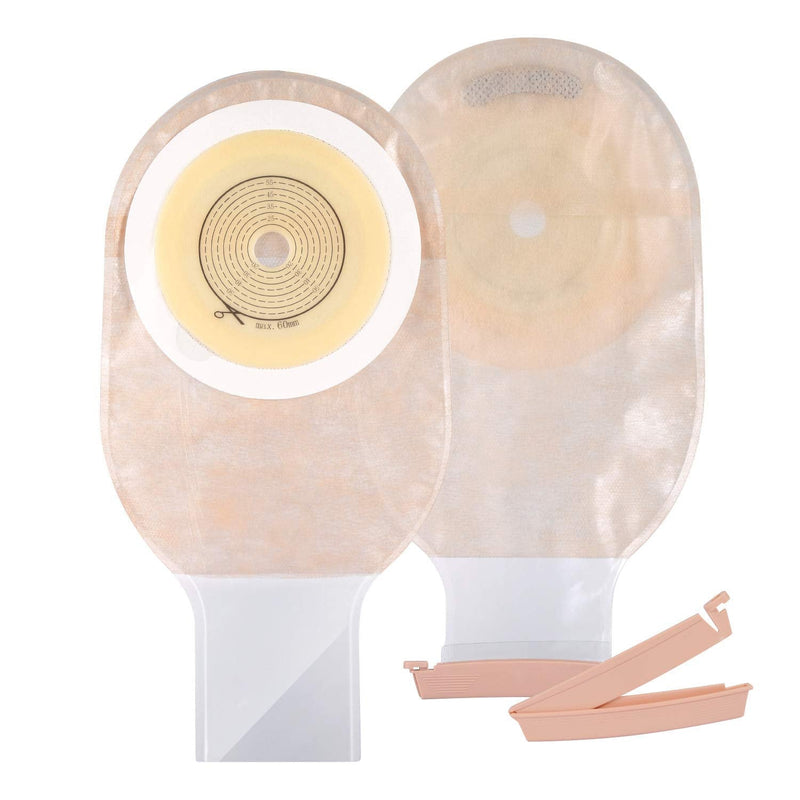 KONWEDA 20 PCS Colostomy Bags,One Piece Drainable Pouches for Ostomy Ileostomy Stoma Care, Cut-to-Fit