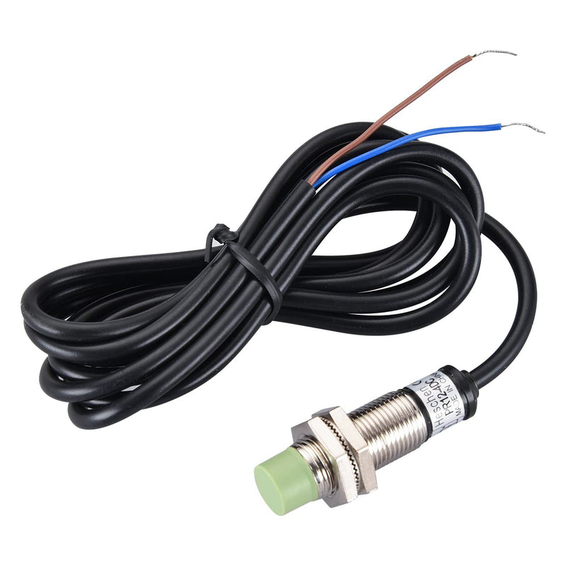 Heschen M12 Inductive Proximity Sensor Switch PR12-4DC Cylindrical Type Detector 4mm DC12-24V 2-Wire NC(Normally Closed) CE