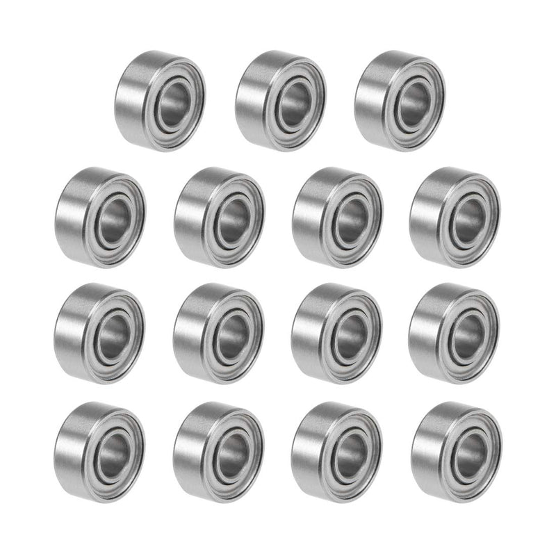 uxcell 683ZZ Deep Groove Ball Bearings Z2 3mm X 7mm X 3mm Double Shielded Carbon Steel 15pcs