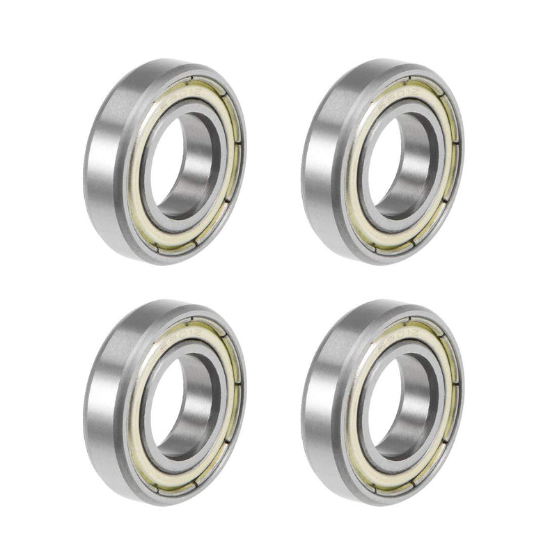 uxcell 6901ZZ Deep Groove Ball Bearings Z2 12mm X 24mm X 6mm Double Shielded Carbon Steel 4pcs 12mmx24mmx6mm