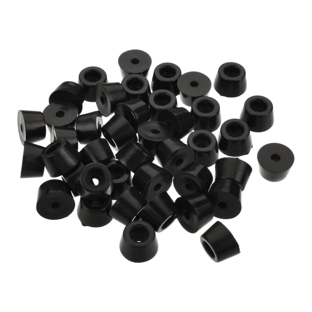 MroMax 40PCS Rubber Foot Pads 0.75" x 0.67" x 0.39" Black Anti Vibration Isolator Absorber Base Foot Pads 19*17*10