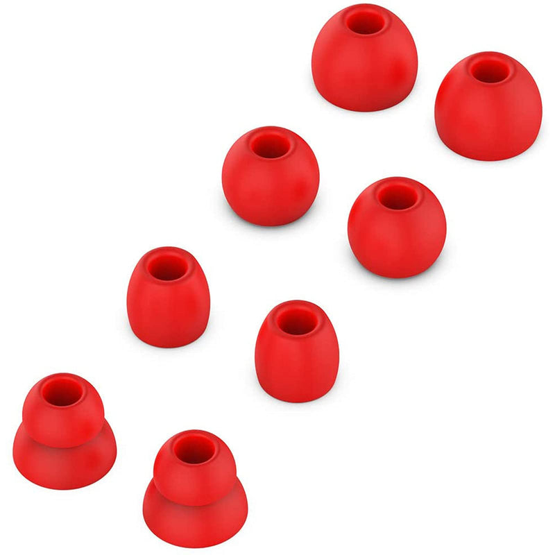 Replacement Silicone Ear Tips Earbuds Buds Set Compatible with Beats by dr dre Powerbeats Pro Wireless Earphones (Red) Red