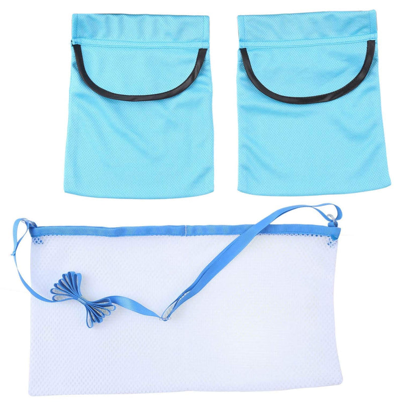 Adjustable Mastectomy Drain Holder Drainage Pouch with Shower Bag for Breast Surgery Mastectomy Breast Reduction Augmentation Post-Surgery Recovery Support Patient Care Kit (Blue) Blue