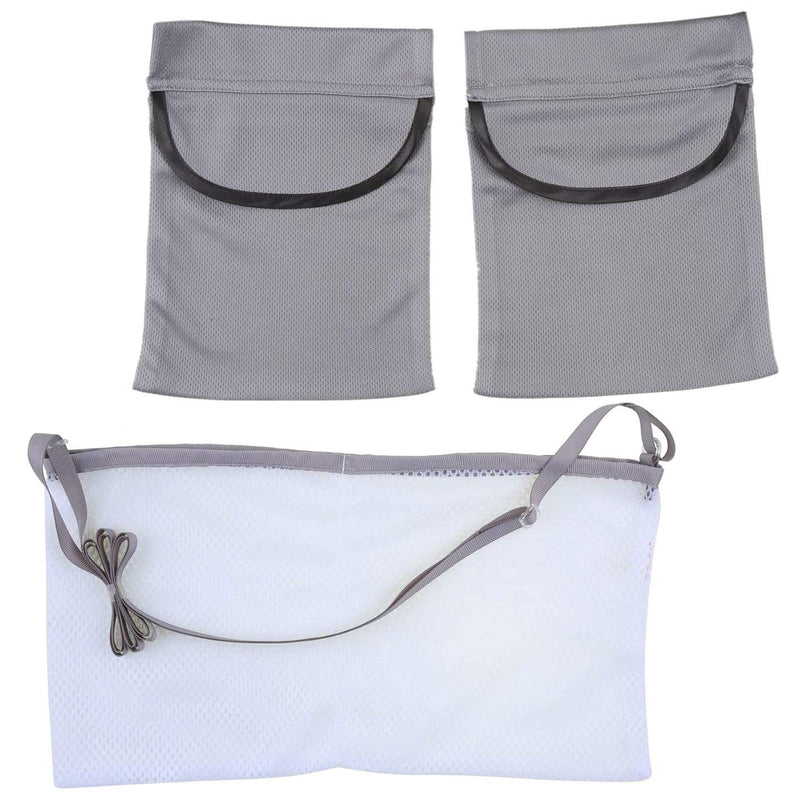 Adjustable Mastectomy Drain Holder Drainage Pouch with Shower Bag for Breast Surgery Mastectomy Breast Reduction Augmentation Post-Surgery Recovery Support Patient Care Kit (Gray) Gray