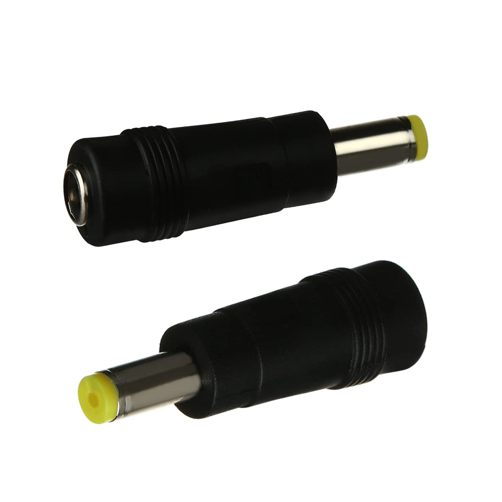 Fielect DC Power 5.5x2.1mm Female to 5.5x1.7mm Male Adapter Connector Metal Plastic 5Pcs 39mmx12mm Black silver yellow