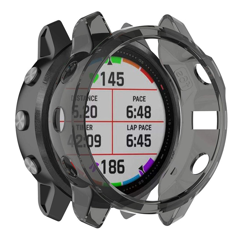 Disscool TPU Case Cover for Garmin Fenix 6S, Soft Anti Drop TPU Protective Case Cover Skin for Garmin Fenix 6S(TPU Black)