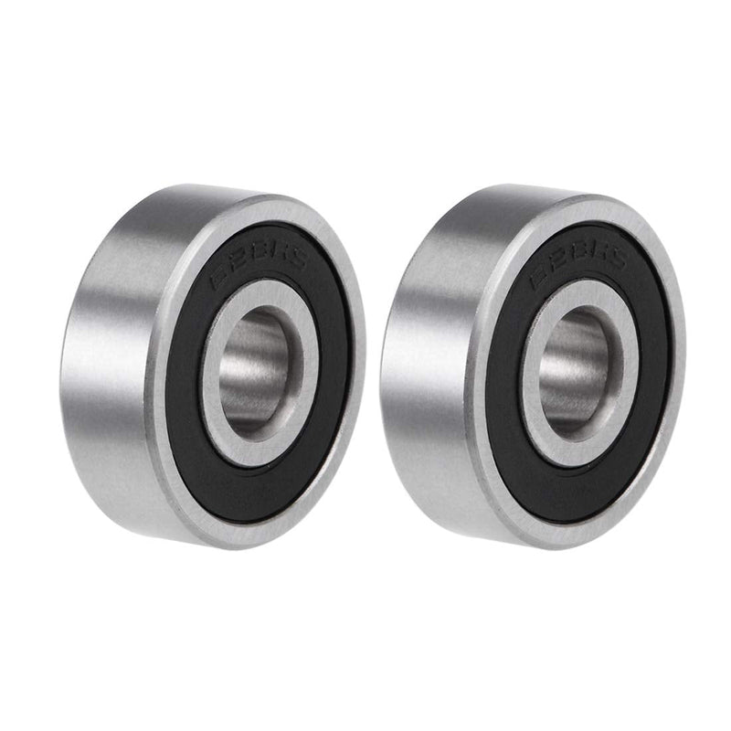 uxcell 628-2RS Deep Groove Ball Bearings Z2 8mm X 24mm X 8mm Double Shielded Carbon Steel 2pcs 8mmx24mmx8mm