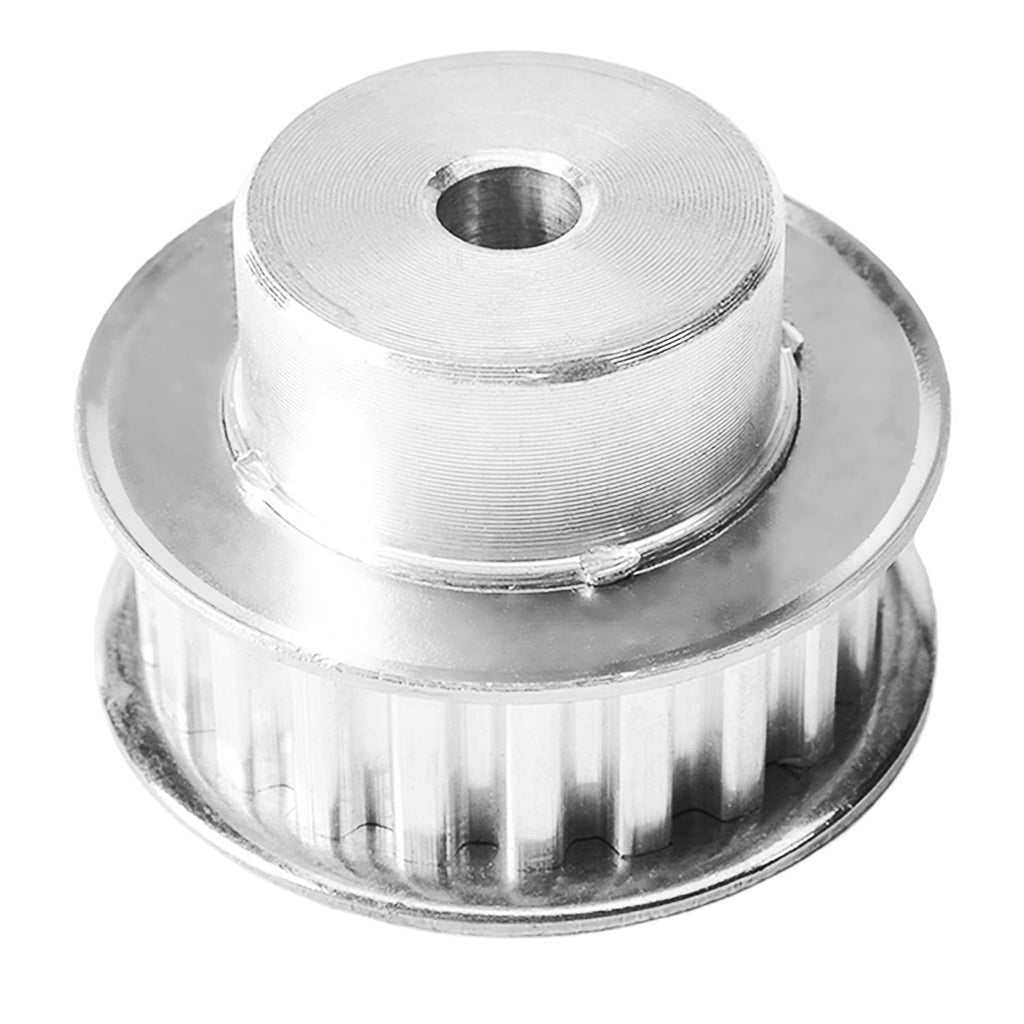 Fielect Aluminium Alloy XL 21 Teeth 6mm Inner Bore Diameter Timing Belt Pulley Flange Synchronous Wheel Silver Tone for 3D Printer CNC 1Pcs XL21