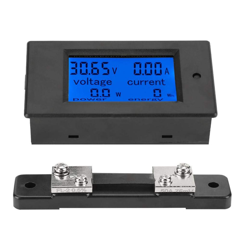 【𝐂𝐡𝐫𝐢𝐬𝐭𝐦𝐚𝐬 𝐃𝐞𝐚𝐥𝐬】Voltage Current Tester,PZEM-051 DC 6.5-100V Digital Electric Power Energy Voltage Current Meter,with Power Alarm Threshold, Overload Alarm Function(50A Current Shunt)