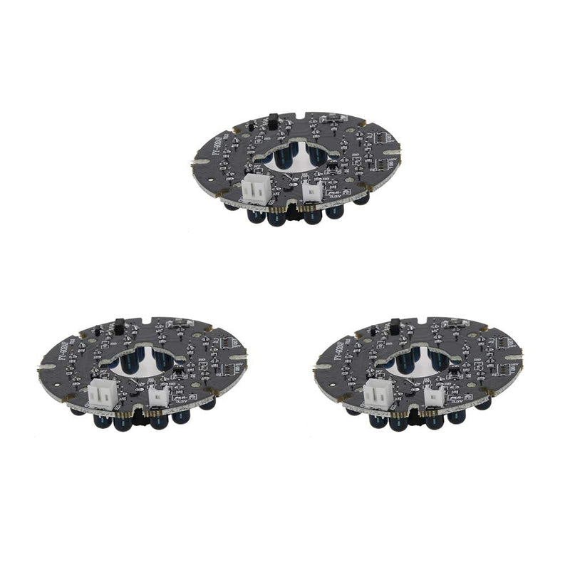 Othmro 24 LED IR Infraed Board 60 Degrees Round Plate Illuminator Board Bulb for CCTV Security Camera 3pcs 3PCS 52mm 60°